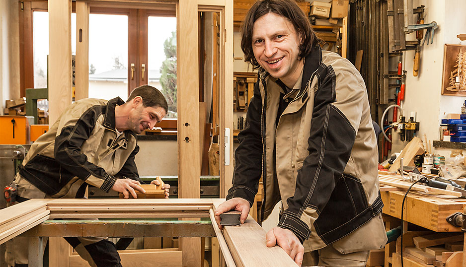 Frank und Hendrik bei der Arbeit